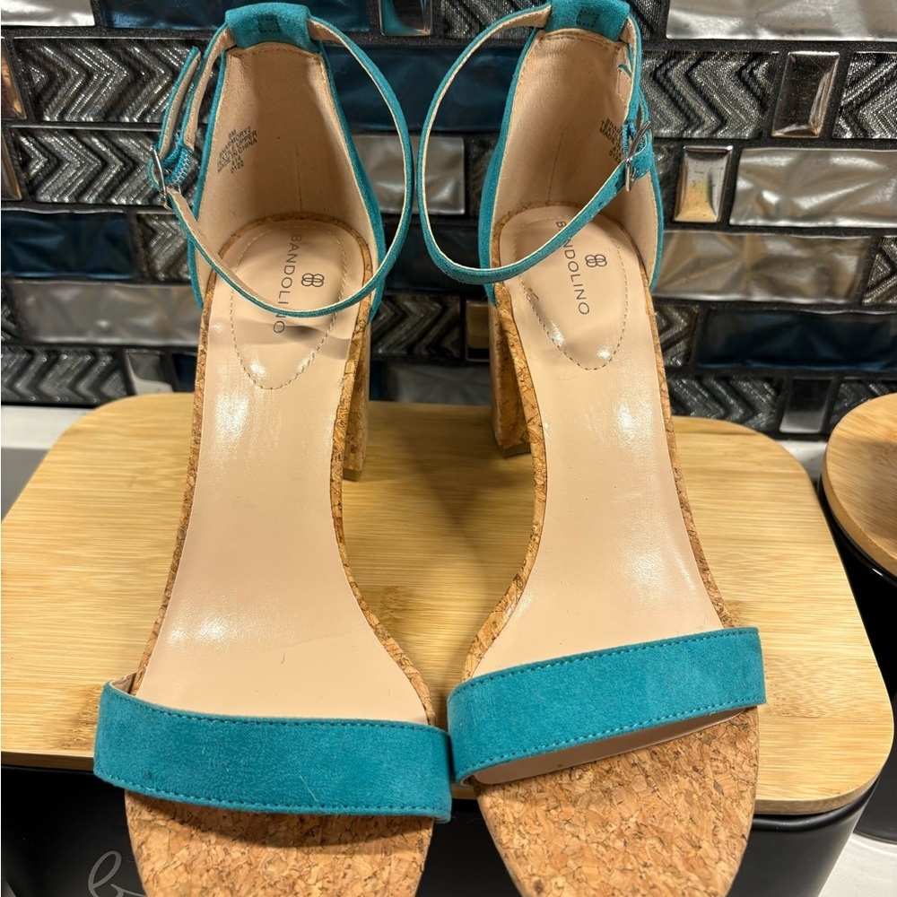 Bandolino Turquoise Cork Heels